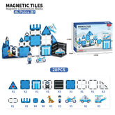 3D Police Theme Magnetic Blocks Set Plastic Building Toys with Magnets for Children Magnetic Tiles Blocks